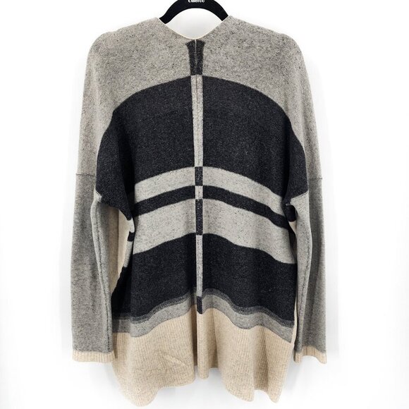 VINCE Variegated Wool & Cashmere Open Front Cardigan Pockets - Picture 5 of 8